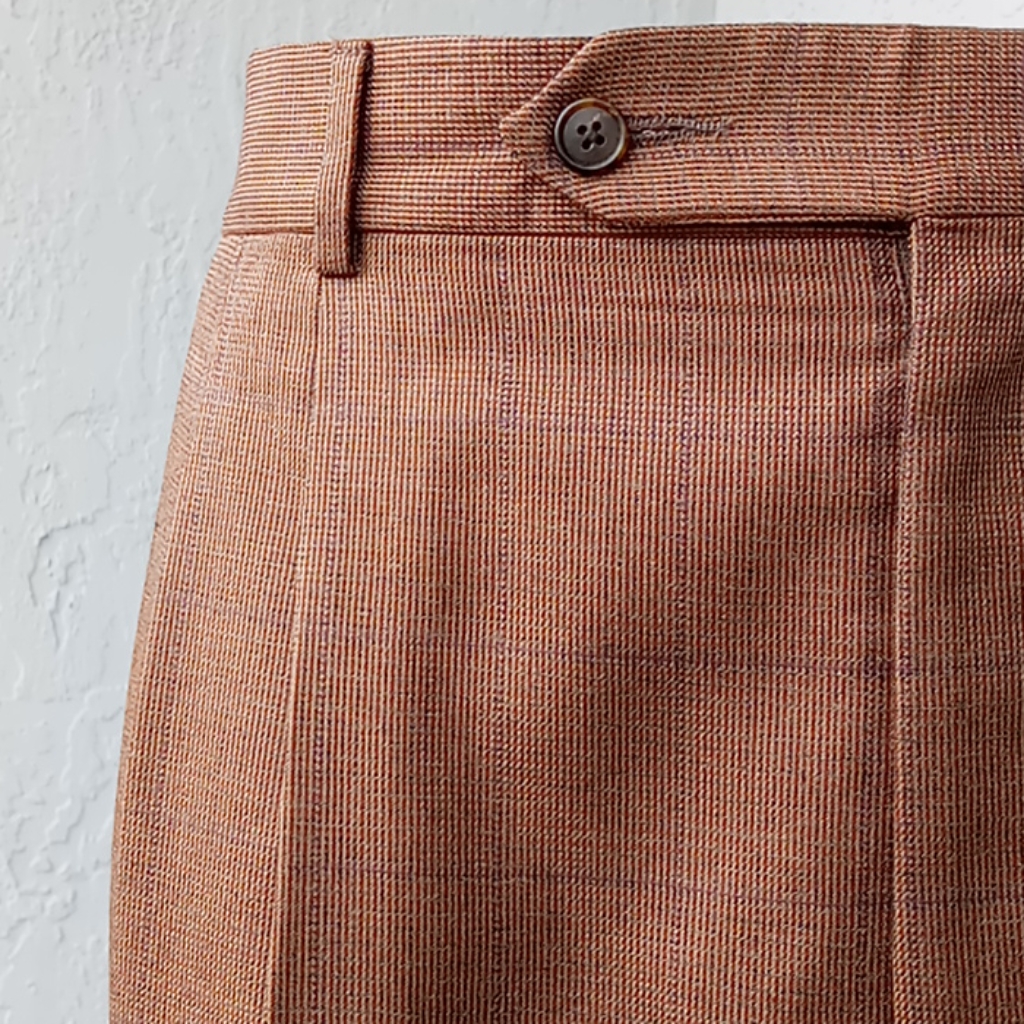Corbin Men's Pure Wool Window Pane Luxury Trouser